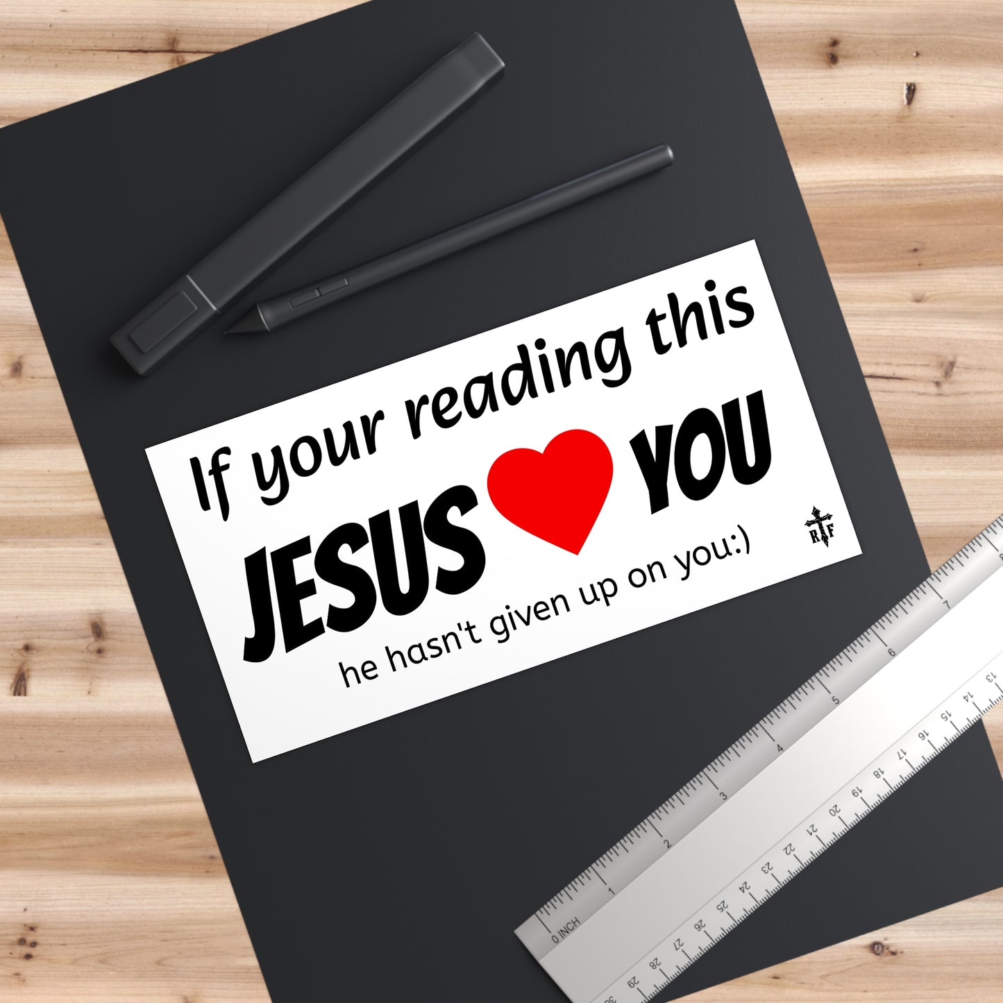 Jesus Loves You, Inspirational Bumper Stickers, Car Decor, Faith-based Gift, Uplifting Christian Sticker