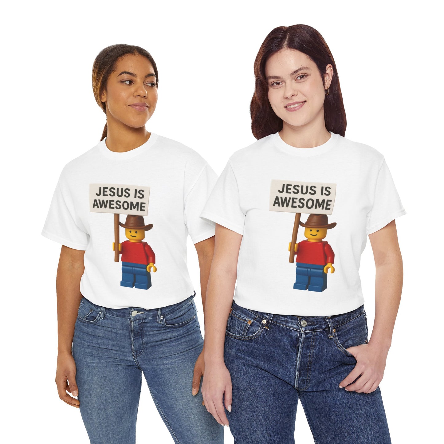 Jesus Is Awesome LEGO Inspired Unisex T-Shirt, Christian Apparel, Funny Christian Apperal, Funny Christian Shirts