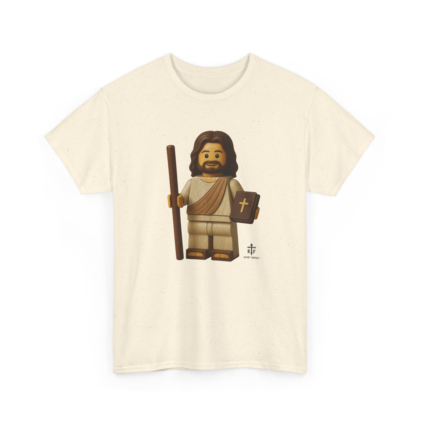 Lego Jesus Unisex Heavy Cotton Tee, Faith-Based Shirt, Christian Apparel, Religious Gift, Casual Wear, Unique Design