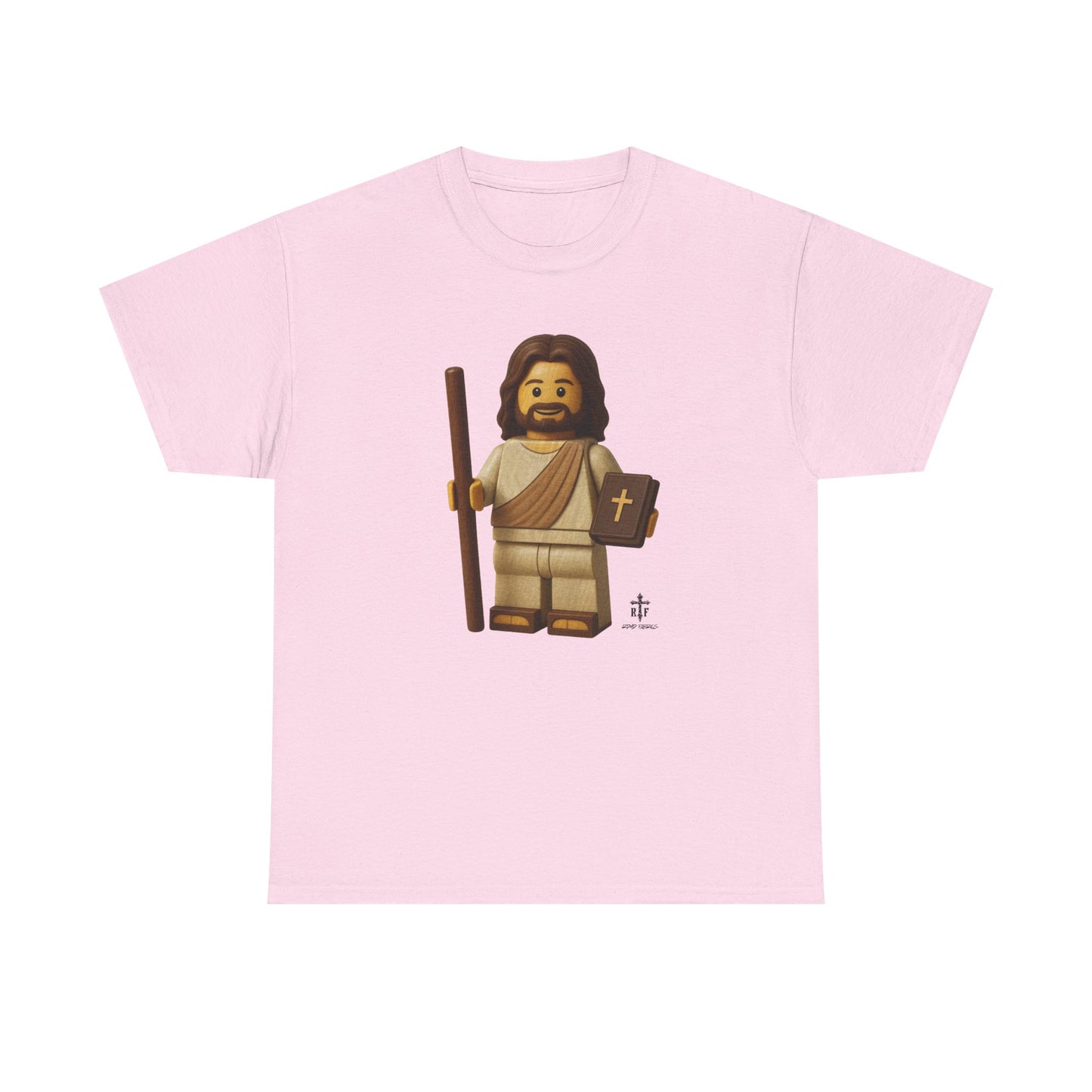 Lego Jesus Unisex Heavy Cotton Tee, Faith-Based Shirt, Christian Apparel, Religious Gift, Casual Wear, Unique Design