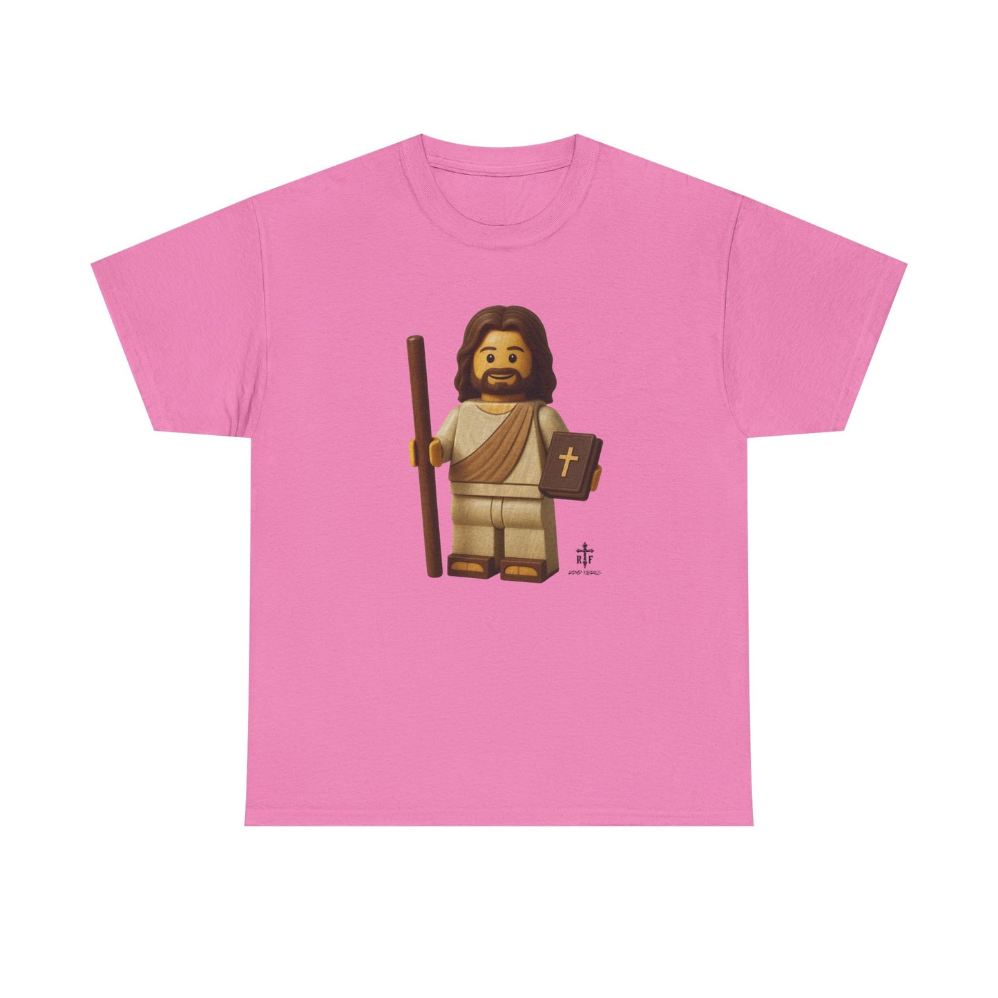 Lego Jesus Unisex Heavy Cotton Tee, Faith-Based Shirt, Christian Apparel, Religious Gift, Casual Wear, Unique Design