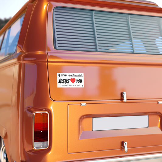 Jesus Loves You, Inspirational Bumper Stickers, Car Decor,  Faith-based Gift,  Uplifting Christian Sticker