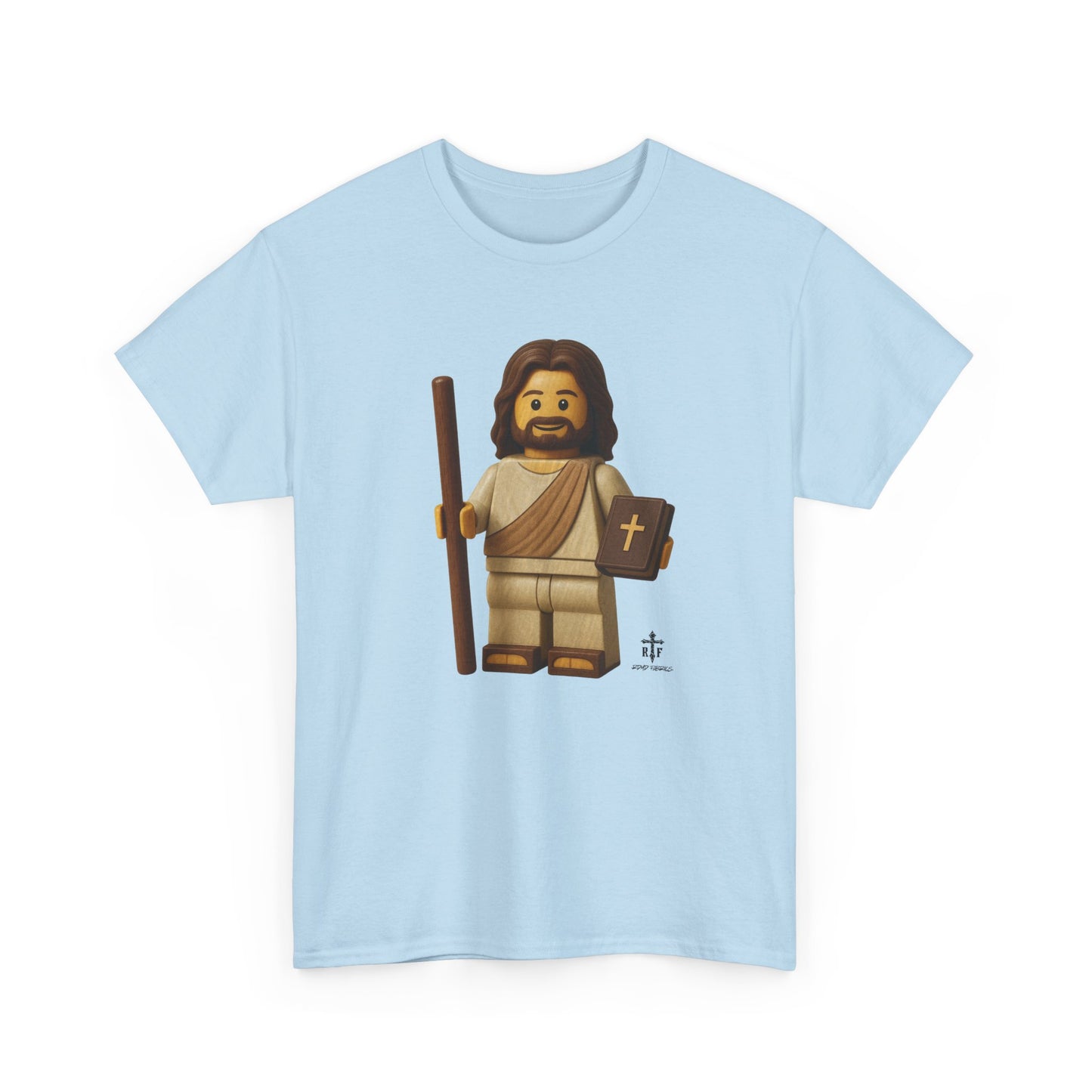 Lego Jesus Unisex Heavy Cotton Tee, Faith-Based Shirt, Christian Apparel, Religious Gift, Casual Wear, Unique Design