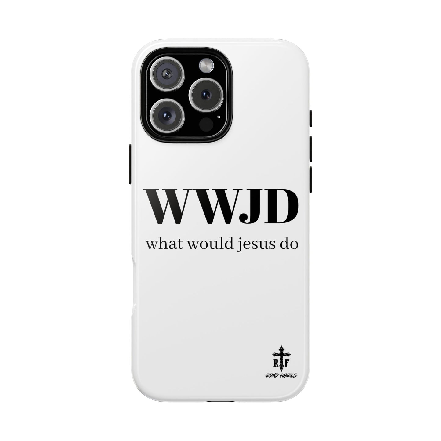 WWJD Phone Case - Inspirational Tough Cases for Faith, Christian Gifts, Meaningful Accessories, Religious Phone Cover, Motivational Decor