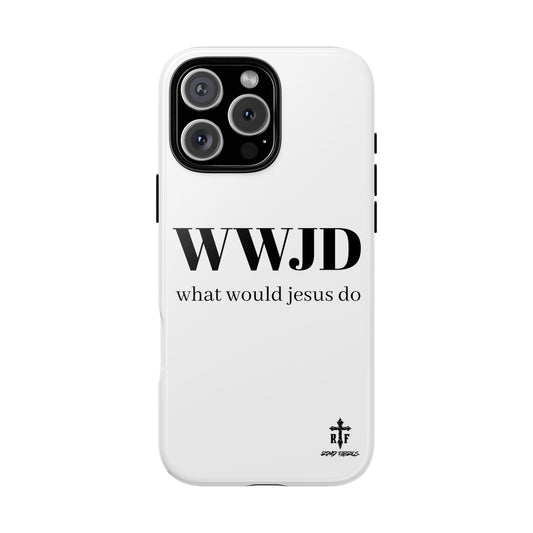 WWJD Phone Case - Inspirational Tough Cases for Faith, Christian Gifts, Meaningful Accessories, Religious Phone Cover, Motivational Decor
