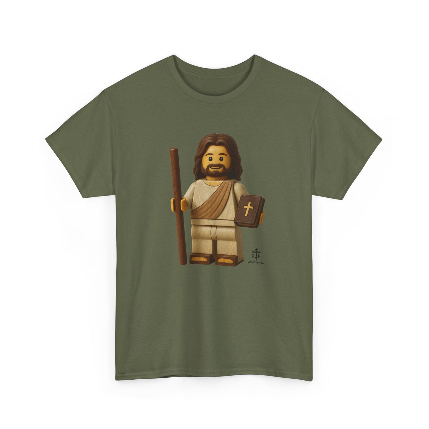 Lego Jesus Unisex Heavy Cotton Tee, Faith-Based Shirt, Christian Apparel, Religious Gift, Casual Wear, Unique Design