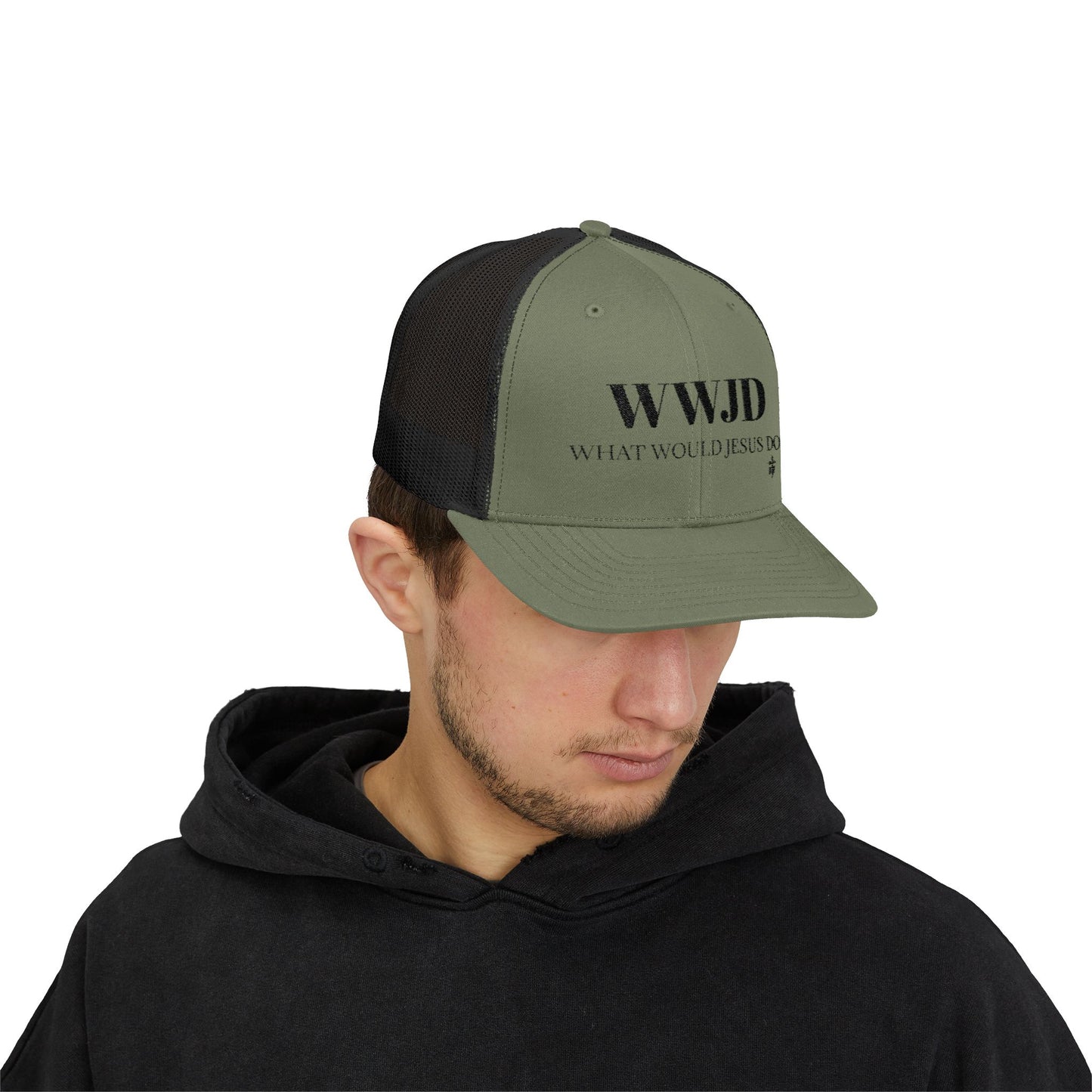 WWJD Snapback Trucker Cap - Faith-Based Fashion, Christian Gift, Casual Wear, Inspirational Accessory, Everyday Style
