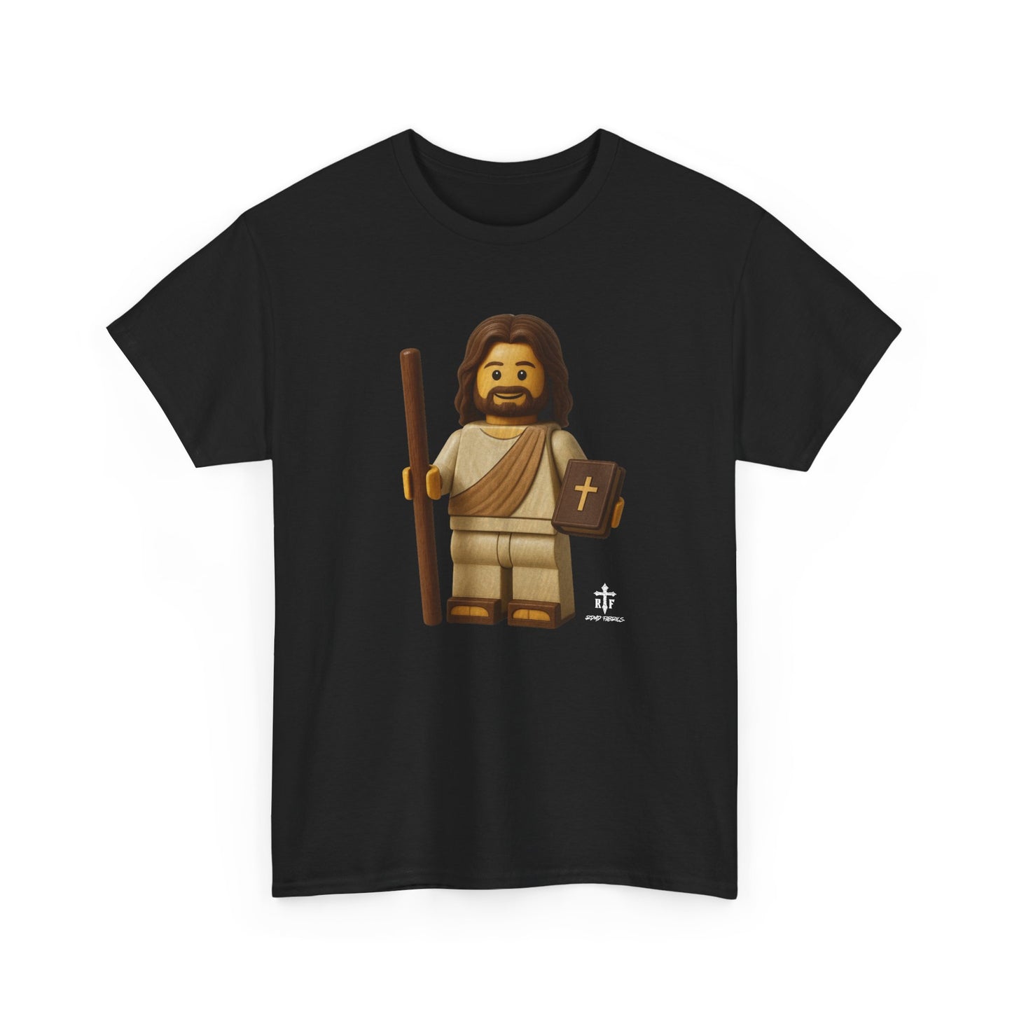 Lego Jesus Unisex Heavy Cotton Tee, Faith-Based Shirt, Christian Apparel, Religious Gift, Casual Wear, Unique Design