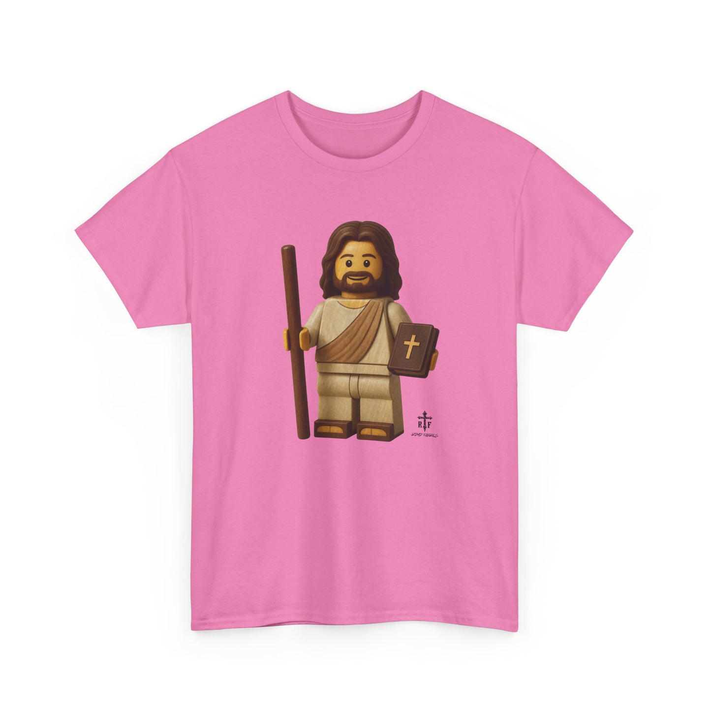 Lego Jesus Unisex Heavy Cotton Tee, Faith-Based Shirt, Christian Apparel, Religious Gift, Casual Wear, Unique Design