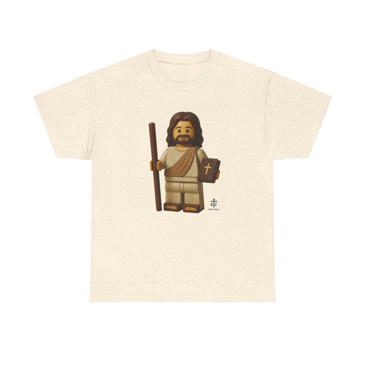Lego Jesus Unisex Heavy Cotton Tee, Faith-Based Shirt, Christian Apparel, Religious Gift, Casual Wear, Unique Design