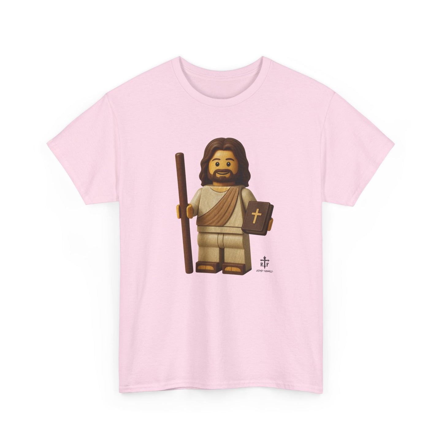 Lego Jesus Unisex Heavy Cotton Tee, Faith-Based Shirt, Christian Apparel, Religious Gift, Casual Wear, Unique Design