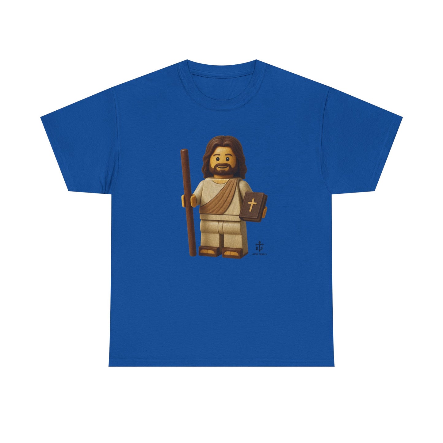 Lego Jesus Unisex Heavy Cotton Tee, Faith-Based Shirt, Christian Apparel, Religious Gift, Casual Wear, Unique Design